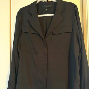 WHBM Soft Shirt in black Size M with front pockets NEW with tags!